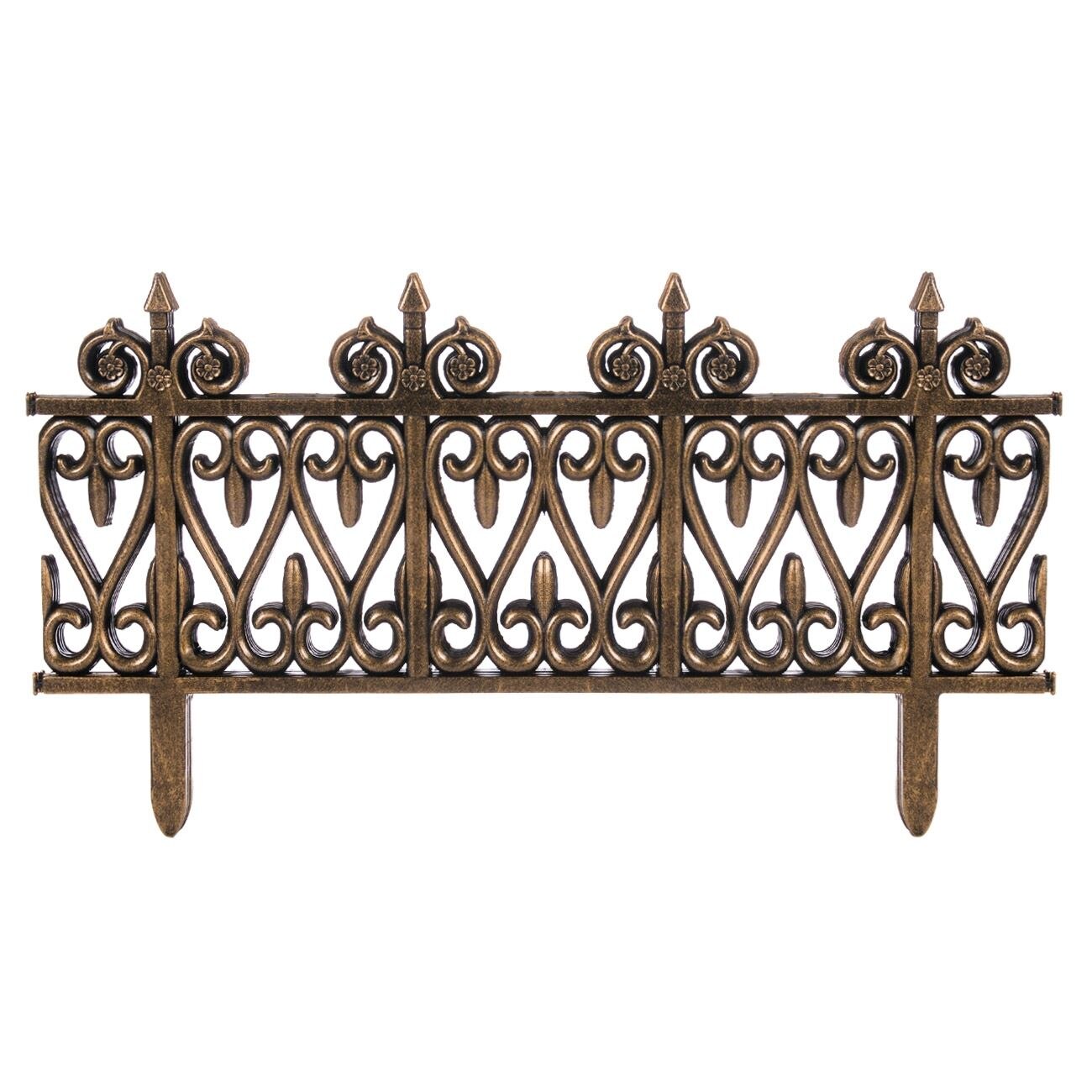Gardulet pentru gradina, model inima, bronz, 5 buc